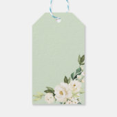Vielen Dank - Weiße Blume Greenery Geometric Gesch Geschenkanhänger (Rückseite)