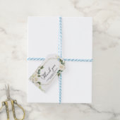 Vielen Dank - Weiße Blume Greenery Geometric Gesch Geschenkanhänger (Mit Garn)