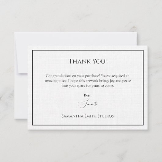 Vielen Dank, wenn jemand Ihre Kunstvorlage kauft Dankeskarte (Vorderseite)