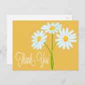 Vielen Dank White Daisy Blume Orange Post Card Postkarte (Vorne/Hinten)
