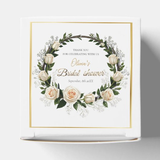 Vielen Dank White Roses & Baby's Atem Geschenkschachtel (Oben)