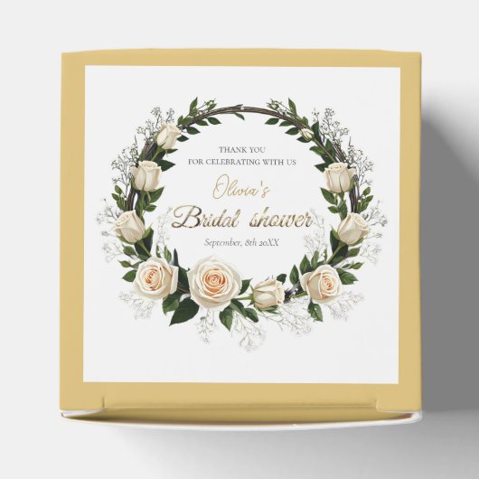 Vielen Dank White Roses & Baby's Atem Geschenkschachtel (Oben)