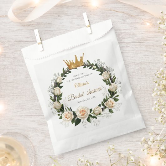 Vielen Dank White Roses & Baby's Atem Geschenktütchen (Ausgeschnitten)