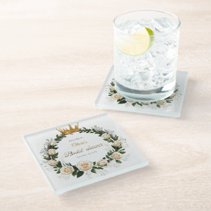 Vielen Dank White Roses & Baby's Atem Glasuntersetzer
