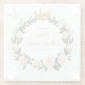 Vielen Dank White Roses & Baby's Atem Glasuntersetzer (Rückseite)