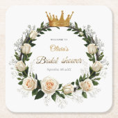 Vielen Dank White Roses & Baby's Atem Rechteckiger Pappuntersetzer (Vorderseite)