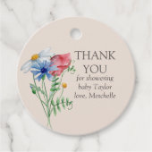 Vielen Dank, Wildblume für das benutzerdefinierte  Geschenkanhänger (Vorderseite)