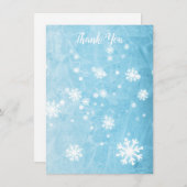 Vielen Dank Winter Snowflake Serial Text Flat Card (Vorne/Hinten)