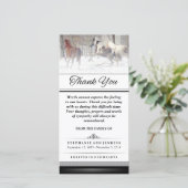 Vielen Dank - Winterpferde - Worte können nicht au Dankeskarte (Stehend Vorderseite)