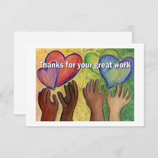 Vielen Dank Word Art Note Card Dankeskarte (Vorne/Hinten)