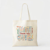 Vielen Dank Word Cloud - 5 Sprachen - mehrfarbig Tragetasche (Vorne)