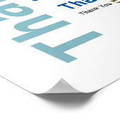 Vielen Dank Word Cloud in 5 Sprachen - mehrfarbig Poster (Ecke)