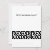 Vielen Dank XOXO Hugs Kisses Minimalistisch Dankeskarte (Rückseite)