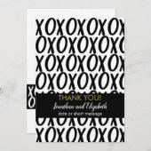 Vielen Dank XOXO Hugs Kisses Minimalistisch Dankeskarte (Vorne/Hinten)