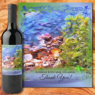 Vielen Dank Yelapa Landschaftlich Path View 0819 Weinetikett