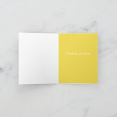 Vielen Dank Yellow Orange Watercolor Rose Dankeskarte (Innenseite)