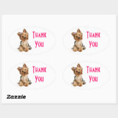 Vielen Dank Yorkshire Terrier Puppy Dog Stickers (Blatt)