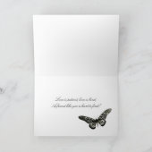 Vielen Dank Zebra Sparkle Silver Black Dankeskarte (Innenseite)