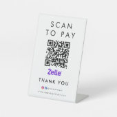 Vielen Dank Zelle Modern Scan zu bezahlen QR Code Sockelschild (Vorderseite)