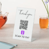 Vielen Dank Zelle QR Code Scan zu bezahlen moderne Sockelschild (In SItu)