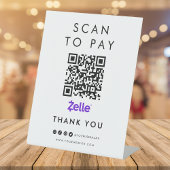Vielen Dank Zelle Scan zu bezahlen QR-Code modern Sockelschild