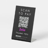Vielen Dank Zelle Scan zu bezahlen QR-Code moderne Sockelschild (Vorderseite)