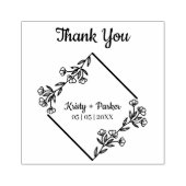 Vielen Dank Zitat Diamond und Wildblumen Hochzeit Gummistempel (Prägung)