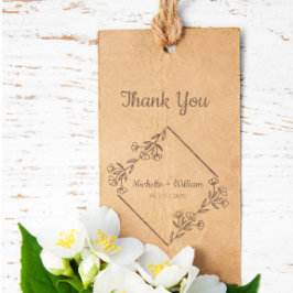 Vielen Dank Zitat Diamond und Wildblumen Hochzeit Gummistempel