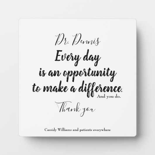 Vielen Dank Zitat Gesundheitswesen Schwarz-weiße T Fotoplatte (Vorderseite)