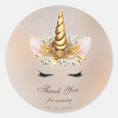 Vielen Dank zum Geburtstag Classic Round Sticker (Vorderseite)