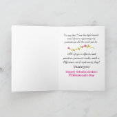 Vielen Dank zum Tag des Verwaltungspersonals Dankeskarte (Innenseite)