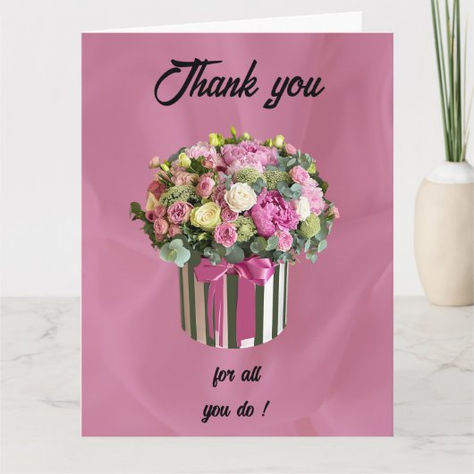 Vielen Dank zum Tag des Verwaltungspersonals Karte (Vorderseite)