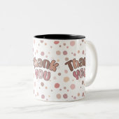 Vielen Dank Zweifarbige Tasse (VorderseiteRechts)