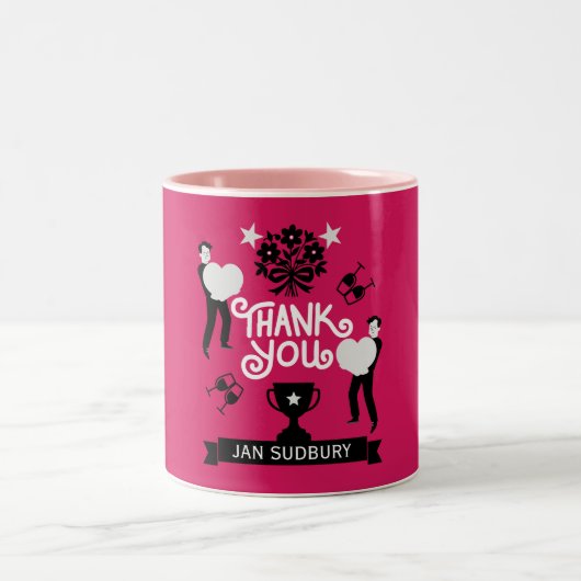 Vielen Dank Zweifarbige Tasse (Mittel)
