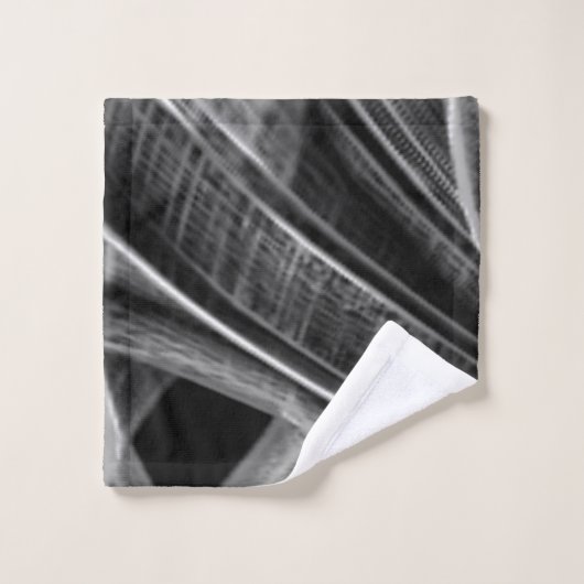 Vieles mit grauen Grooves auf dunklem Hintergrund  Badhandtuch Set (Waschlappen)
