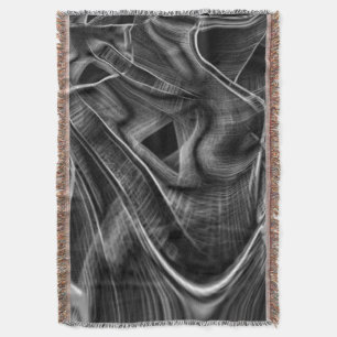 Vieles mit grauen Grooves auf dunklem Hintergrund Decke