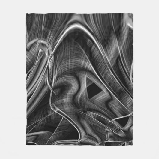 Vieles mit grauen Grooves auf dunklem Hintergrund Fleecedecke (Vorderseite)