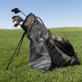 Vieles mit grauen Grooves auf dunklem Hintergrund  Golfhandtuch (Gras)