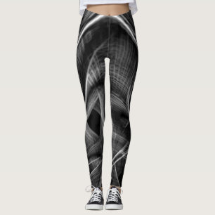 Vieles mit grauen Grooves auf dunklem Hintergrund  Leggings