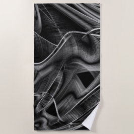 Vieles mit grauen Grooves auf dunklem Hintergrund Strandtuch