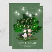 Vielfache Illustrationszeichenbeleuchtung - romant Save The Date (Vorne/Hinten)