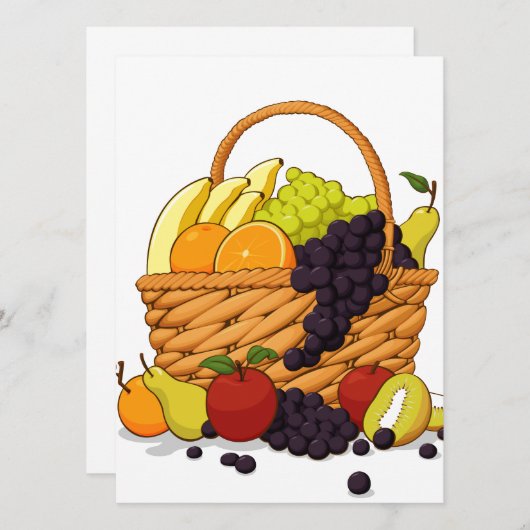 Vielfalt an frischen Früchten in einem Korb (Vorne/Hinten)