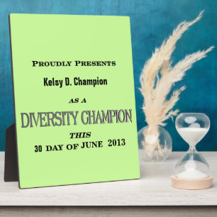 Vielfalt Champion Plaque Fotoplatte