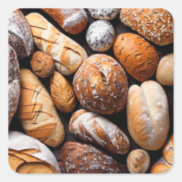 Vielfalt der Aufkleber auf dem Brotsatz