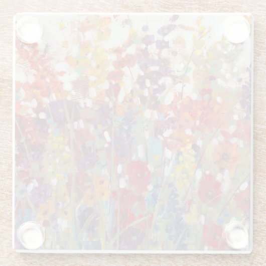Vielfalt der Blume Glasuntersetzer (Rückseite)