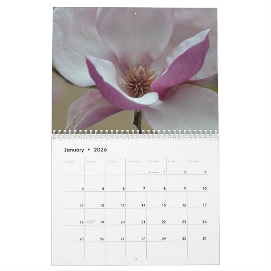 Vielfalt der Blume Kalender (Jan 2026)