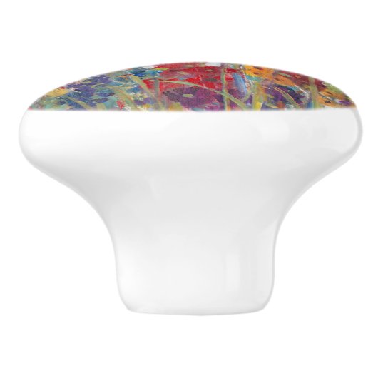 Vielfalt der Blume Keramikknauf (Seitenansicht)