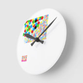 Vielfalt der Farbwandkunst Runde Wanduhr (Winkel)