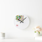 Vielfalt der Farbwandkunst Runde Wanduhr (Zuhause)