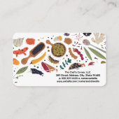 Vielfalt der Kräuter Gewürze und Samen | Kulinaris Visitenkarte (Rückseite)